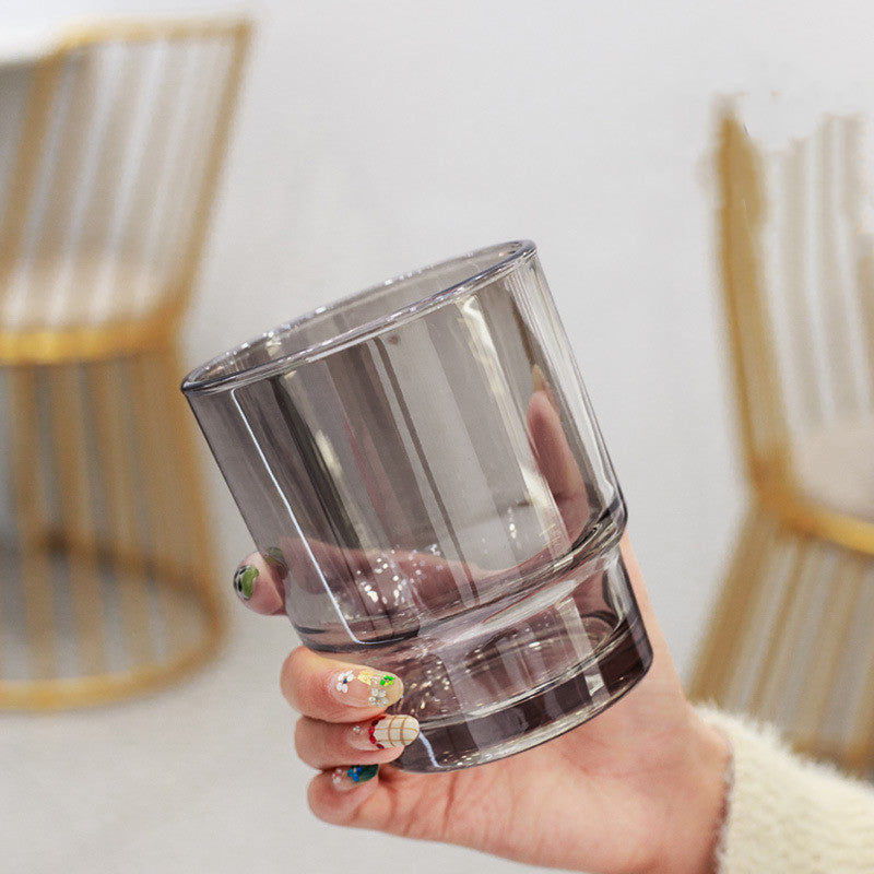 Creative Portable Bamboo Cup With Lid Straw Glass