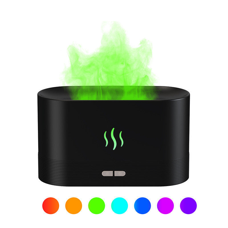 Aroma Diffuser With Flame Light Mist Air Humidifier Aromatherapy Diffuser With Waterless Auto-Off Protection For Spa Home Yoga Office