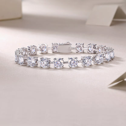 About Time Luxury Fashion Mossan Diamond S925 Silver Bracelet Comparable To Natural Diamonds
