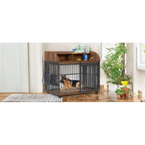US Local The Wooden Kennel Kennel Is Suitable For Large Medium-sized Dogs