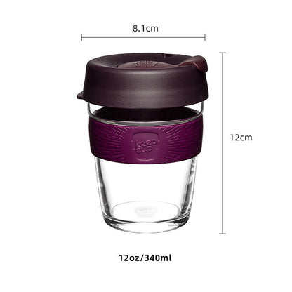 Coffee cup ins wind portable female water cup transparent glass