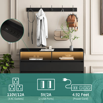 US Local Living Room Sideboard Storage Cabinet,drawer Cabinet