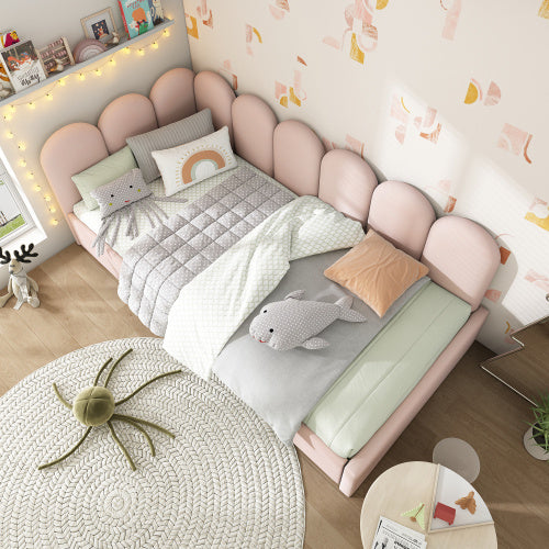 UK Local Upholstered Bed Daybed With Drawers Storage,3FT Single Sofa Bed 90X190cm, Sofa Bed For Adults And Children , Bed Frame With Slatted Frame, Velvet, Pink No Mattress