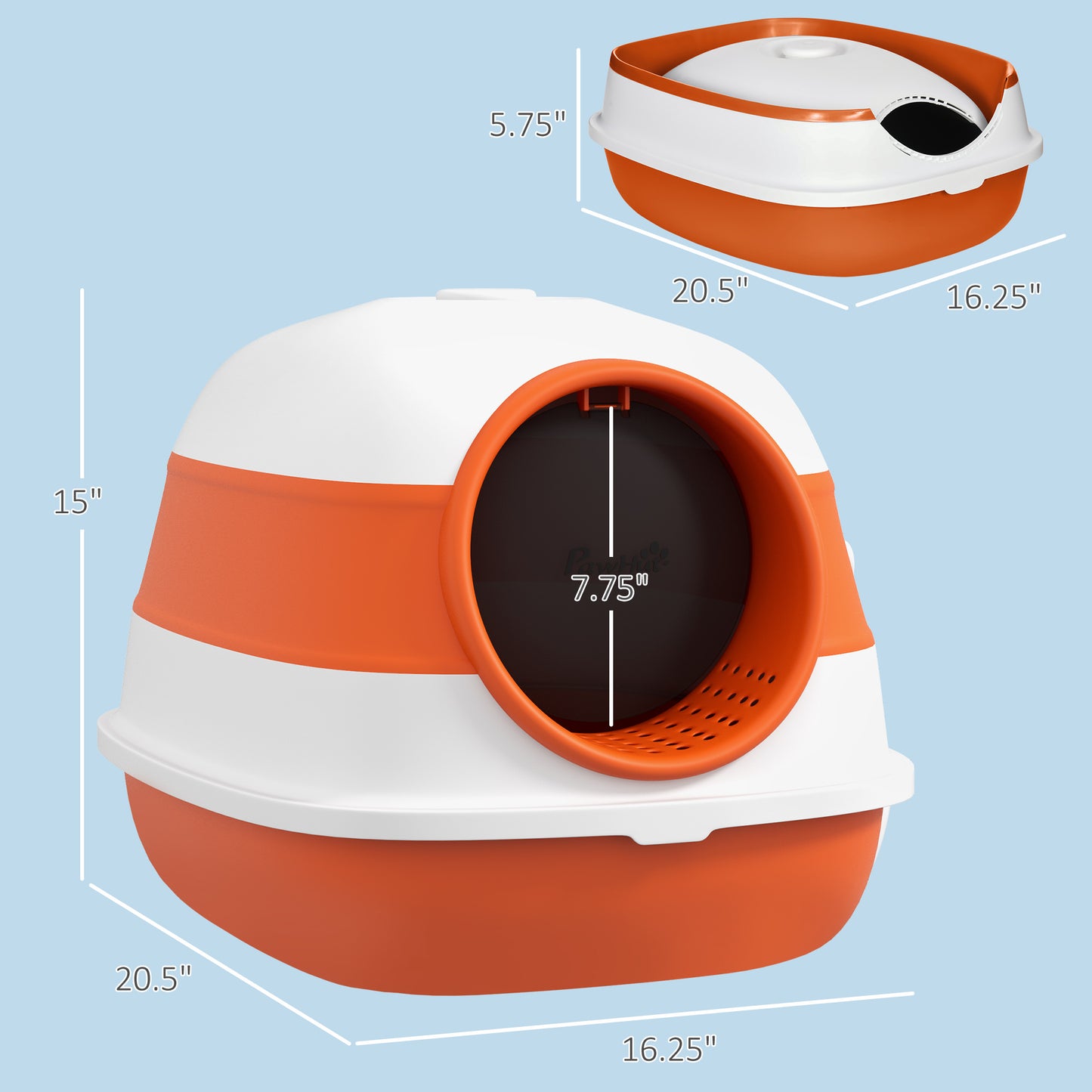 Dome Covered Cat Litter Box with Lid