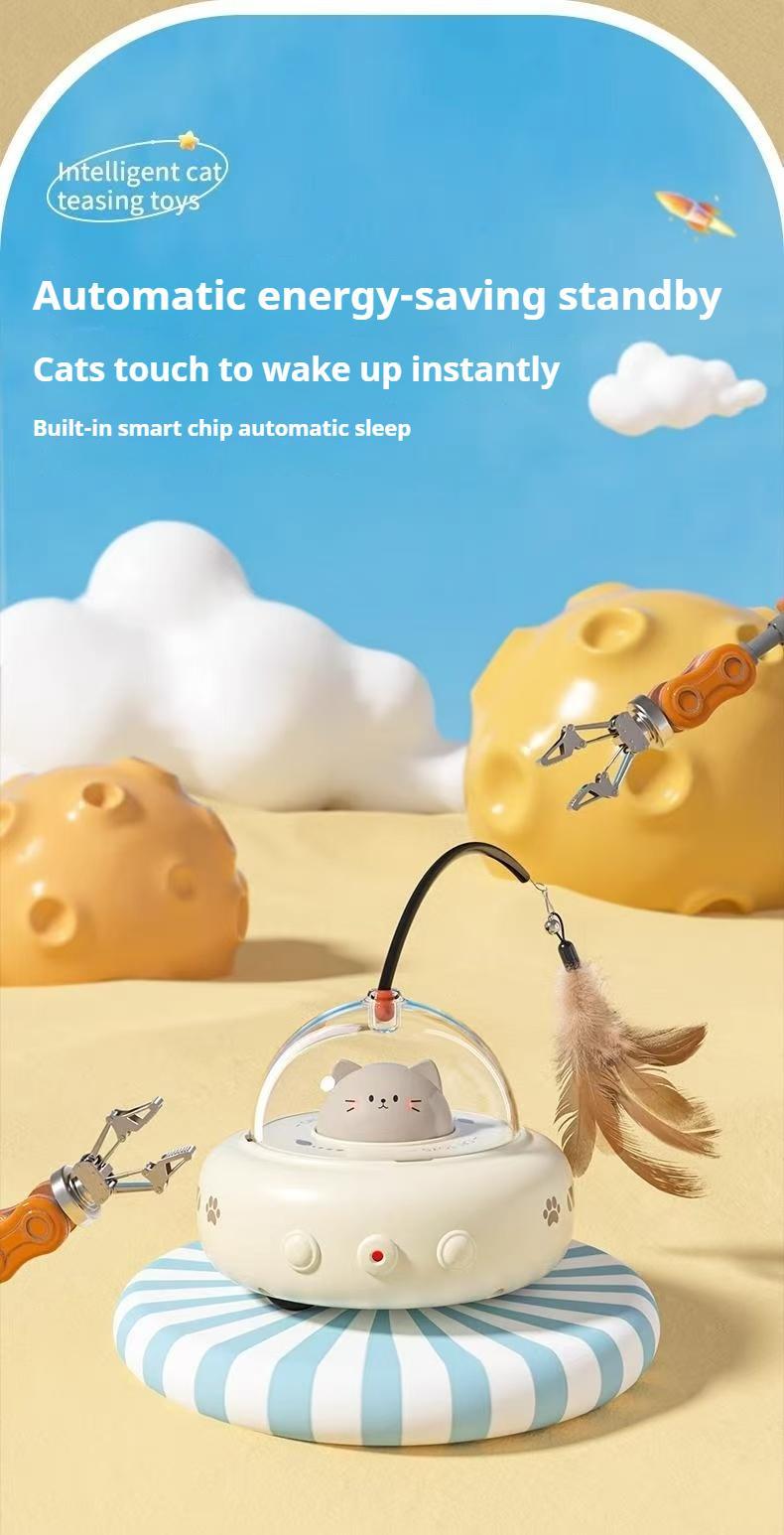 US Local Smart Electric Cat Car With Automatic Laser Pointer - Cat Fun, Energy-Saving Product