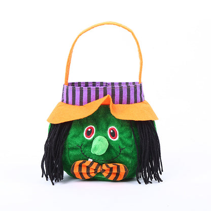 Cute Halloween Candy Bag Child Pumpkin Portable Handbag Cosplay Props Gift Basket Kids Gifts