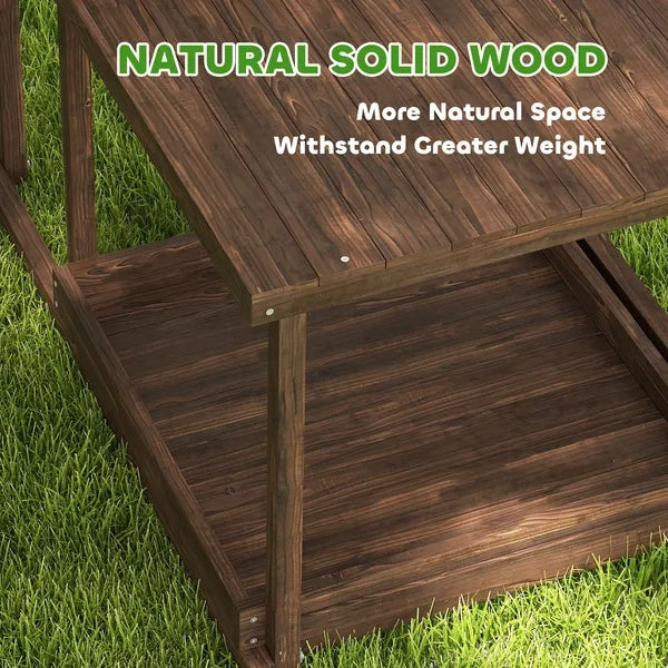 US Local Wooden Chicken Activity Play Set With Perch, Swing, Ladder, Platforms, Feeder Storage, Coffee