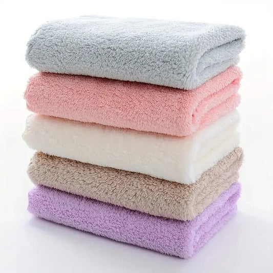 US Local 20 Solid Color Towels, Super Absorbent & Quick-drying, Suitable For Home, Office And Travel