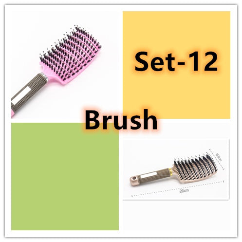 US Local Hairbrush Anti Klit Brushy Haarborstel Women Detangler Hair Brush Bristle Nylon Scalp Massage  Teaser Hair Brush Comb