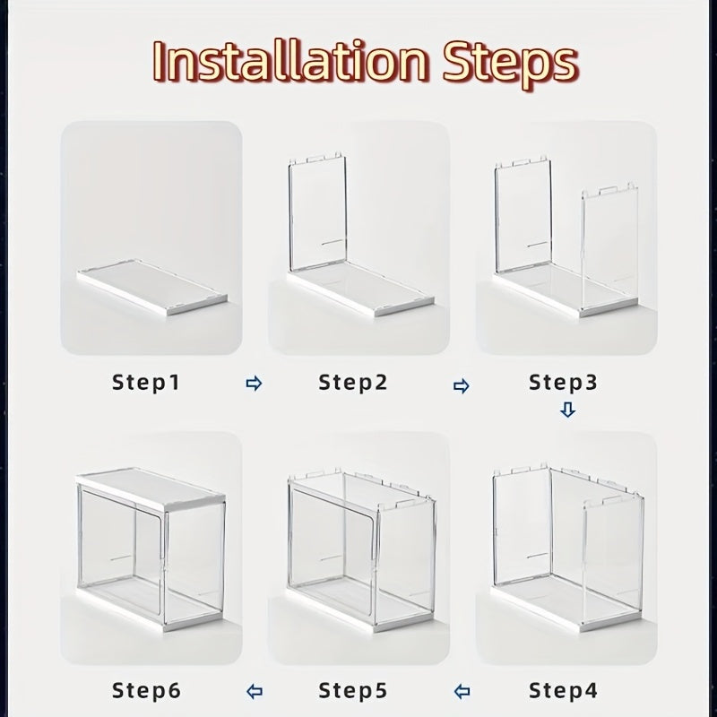 US Local The Ins-style Blind Box Storage Box Uses Food-grade Material, With Adjustable Partitions And Transparent Display Design