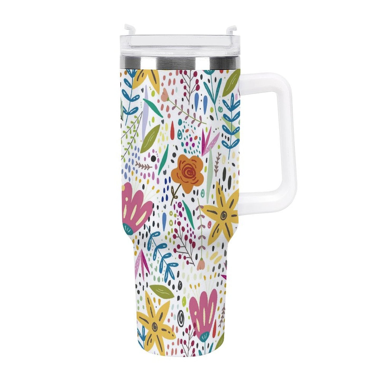 POD US Local Tumbler 40 oz Large Capacity Car Cup Flower