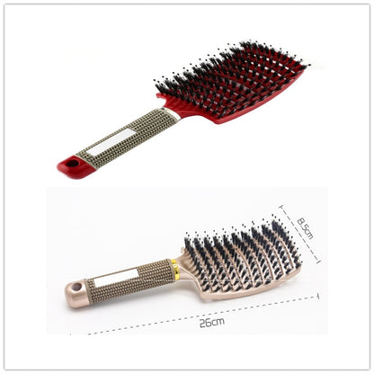 US Local Hairbrush Anti Klit Brushy Haarborstel Women Detangler Hair Brush Bristle Nylon Scalp Massage  Teaser Hair Brush Comb