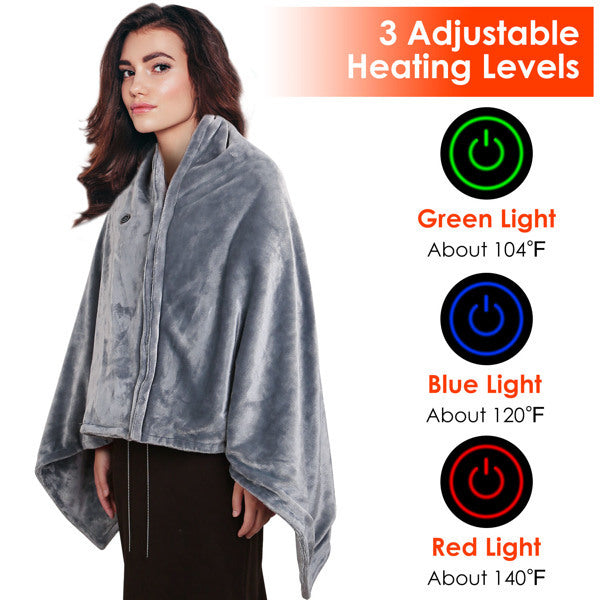US Local Wearable USB Heated Shawl