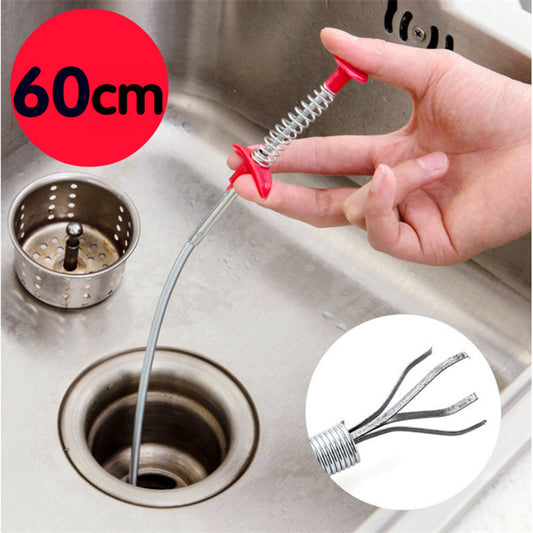 USA Local 60CM Sewer Dredger Spring Pipe Dredging Tool Household Hair Cleaner Drain Clog Remover Cleaning Tools Household For Kitchen Sink Kitchen Gadgets