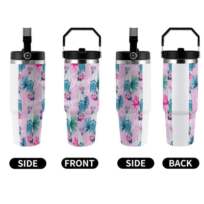 POD US Local Tumbler 30oz Large Capacity Car Cup Sailing, Surfing, Tropical, Romantic, Summer Style