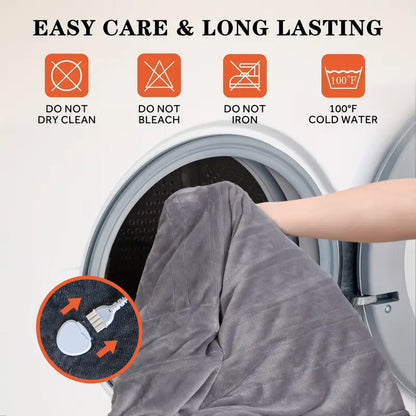 US Local Heated Blanket Queen Size With Dual Zone Control - 10 Heat Settings Electric Throw Blanket With Automatic Shut Off Timer, Machine Washable Soft Flannel