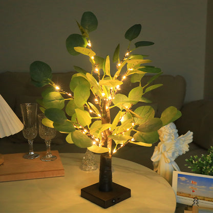 LED Thanksgiving Eucalyptus Leaf Home Decoration Table Lamp