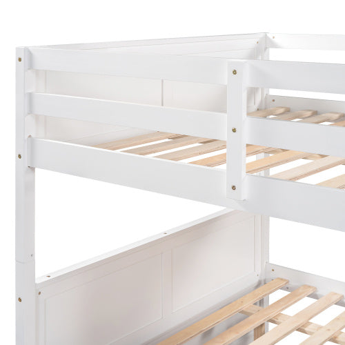 US Local Full Over Full Bunk Bed With Twin Size Trundle