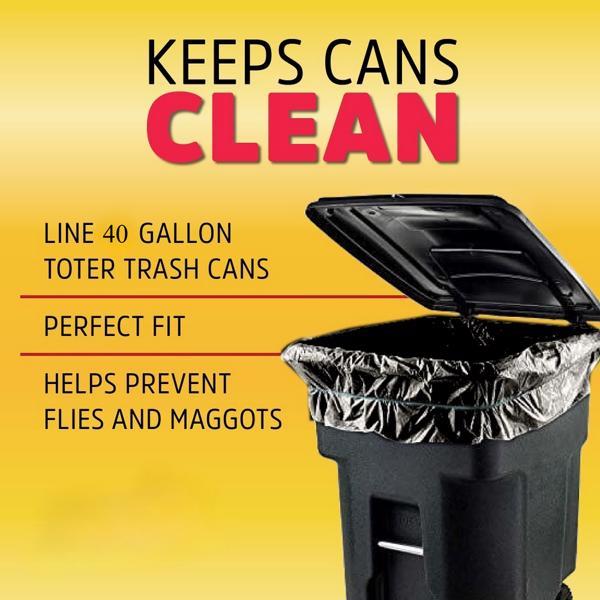 US Local 40 Gallon Heavy Duty Trash Bags, No Weekend Delivery