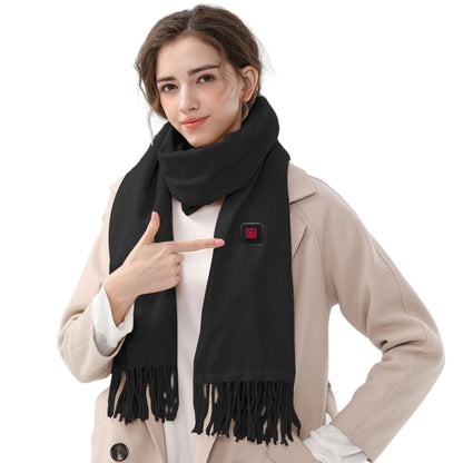 US Local 1 Pc Electric Heated Winter Scarf USB Heating Neck Wrap Unisex Heated Neck Shawl Soft Warm Scarves 3 Heating Modes For Outdoor Cycling Skiing Skating