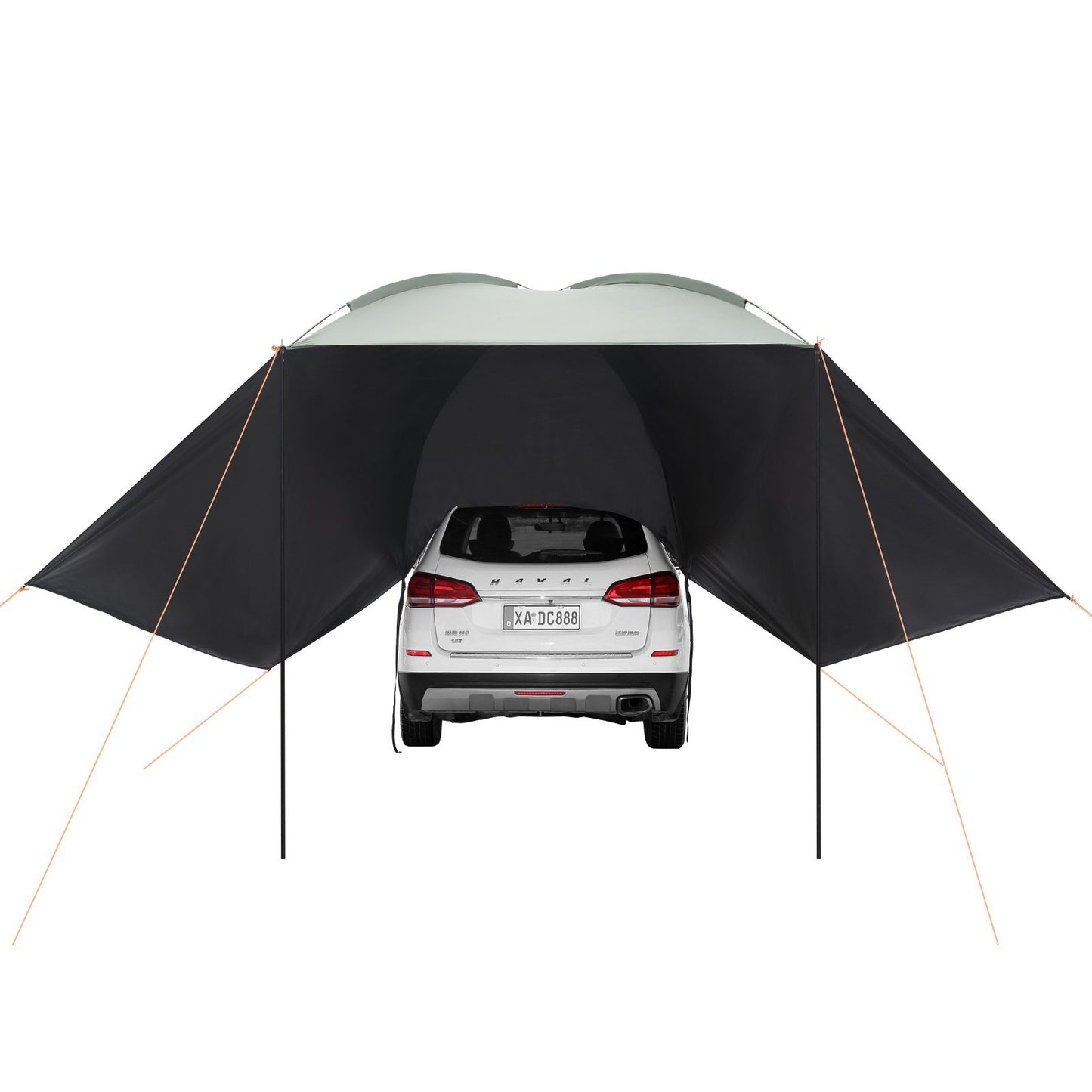 US Local VEVOR Vehicle Awning, Large Shade Coverage Car Side Awning, PU2000mm UV50  Car Awning With Extended Side Canopies And Portable Storage Bag, Suitable For Truck, SUV, Van, Campers