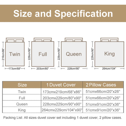 US Local 3 Piece Spring Floral Duvet Cover Set For Women Adults Home Bedroom Flowers Bedding Set With 2 Pillowcases Twin Full Queen King Size