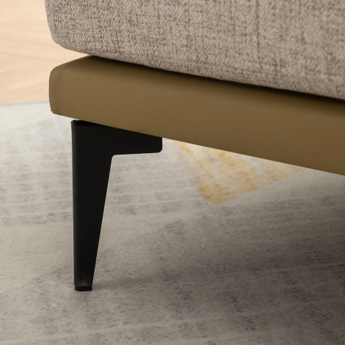 US Local Modern Two-tone Barrel Fabric Chair, Upholstered Round Armchair For Living Room Bedroom Reading Room, Mustard Green