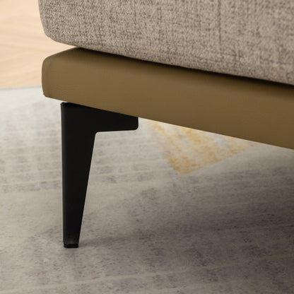 US Local Modern Two-tone Barrel Fabric Chair, Upholstered Round Armchair For Living Room Bedroom Reading Room, Mustard Green