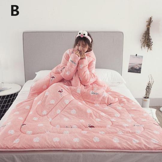 US Local Winter Lazy Quilt with Sleeves