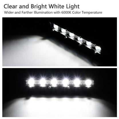 US Local 7in LED Light Bar Single Row Offroad Spot Lights 18W Ultra Slim Straight Work Light For Trailer Truck Bus Boat