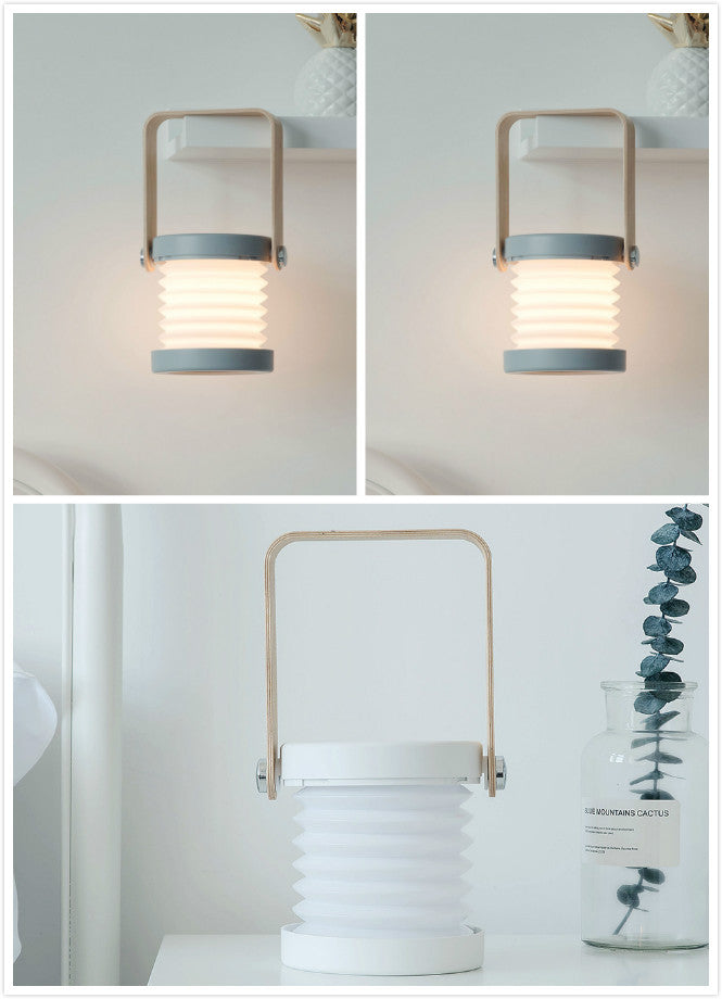 USA Local Foldable Touch Dimmable Reading LED Night Light Portable Lantern Lamp USB Rechargeable For Home Decor