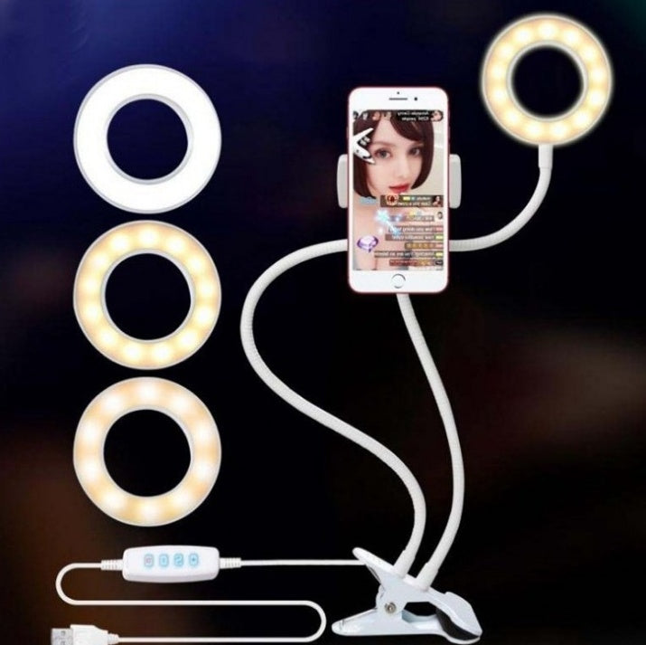 US Local LED Selfie Ring Light for Live Adjustable Makeup Light-8cm Stand