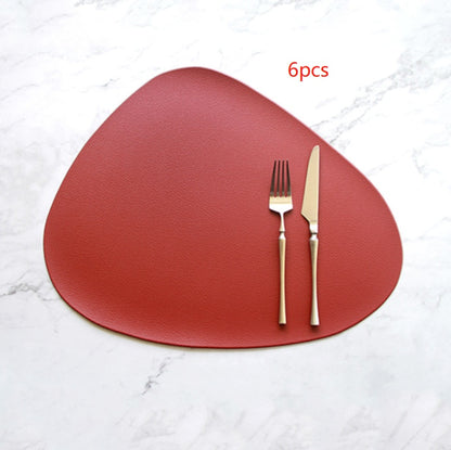 PU leather solid color placemat