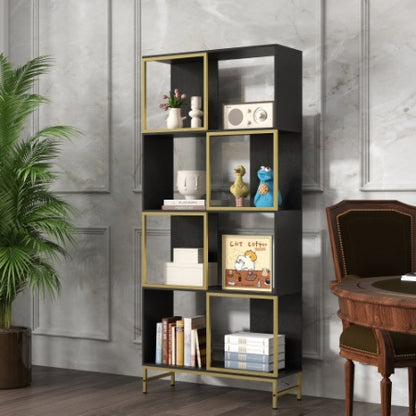 US Local 4-Tier Storage Shelves, Bookcase Display Storage Shelf Corner Shelf For Small Space, Living Room