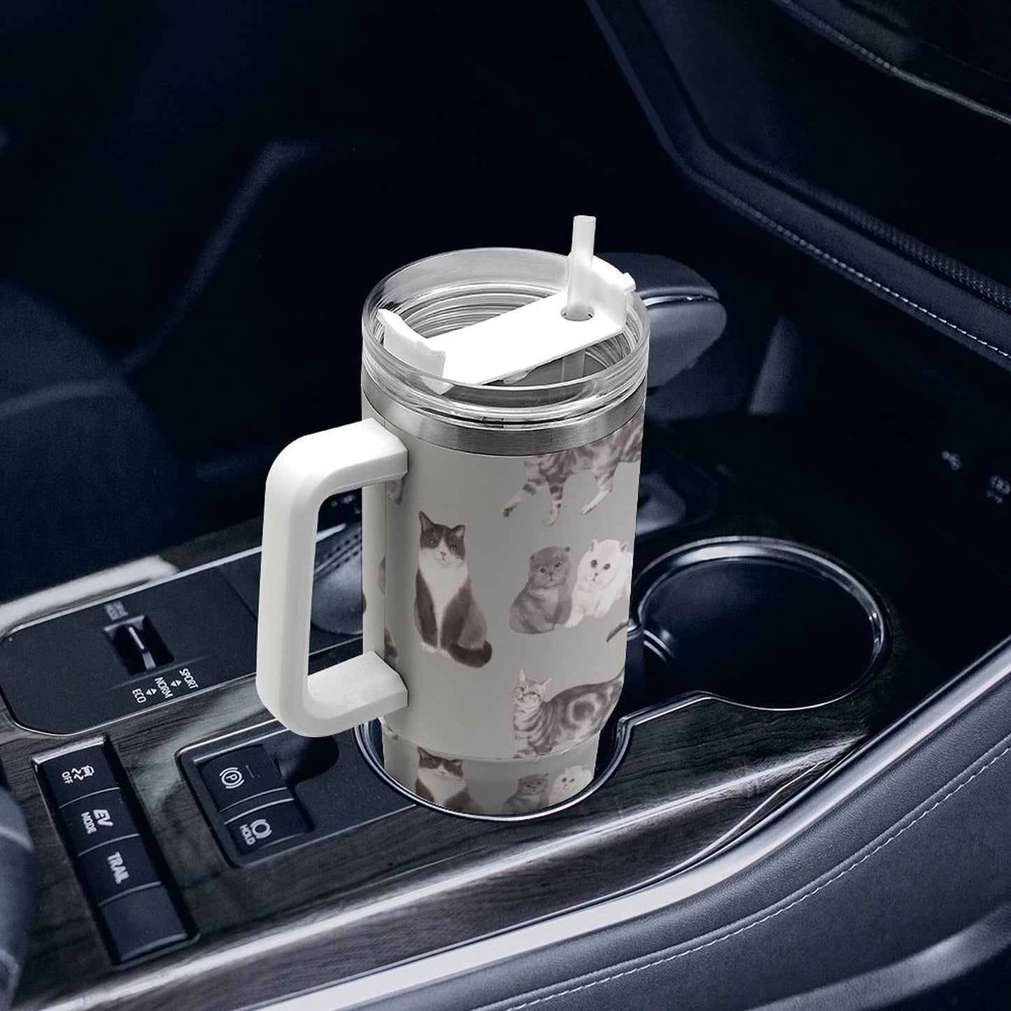 PHDT00245 POD US Local Tumbler 40 oz Large Capacity Car Cup Cat
