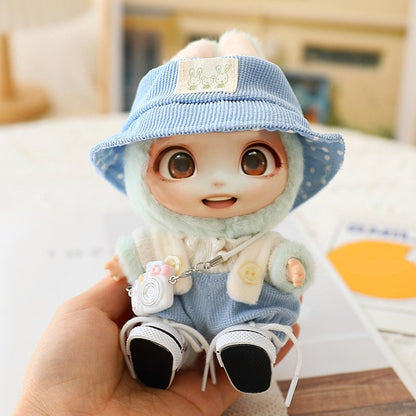 US Local 5PCS-Set Cute Hat Shoes Doll Clothes Outfit Set For LABUBU 15CM-17CM Doll, Adorable Dress Up Accessories For Doll - Dolls Not Included
