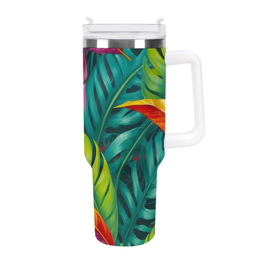 POD US Local Tumbler 40oz Large Capacity Car Cup Plants, Green, Leaves