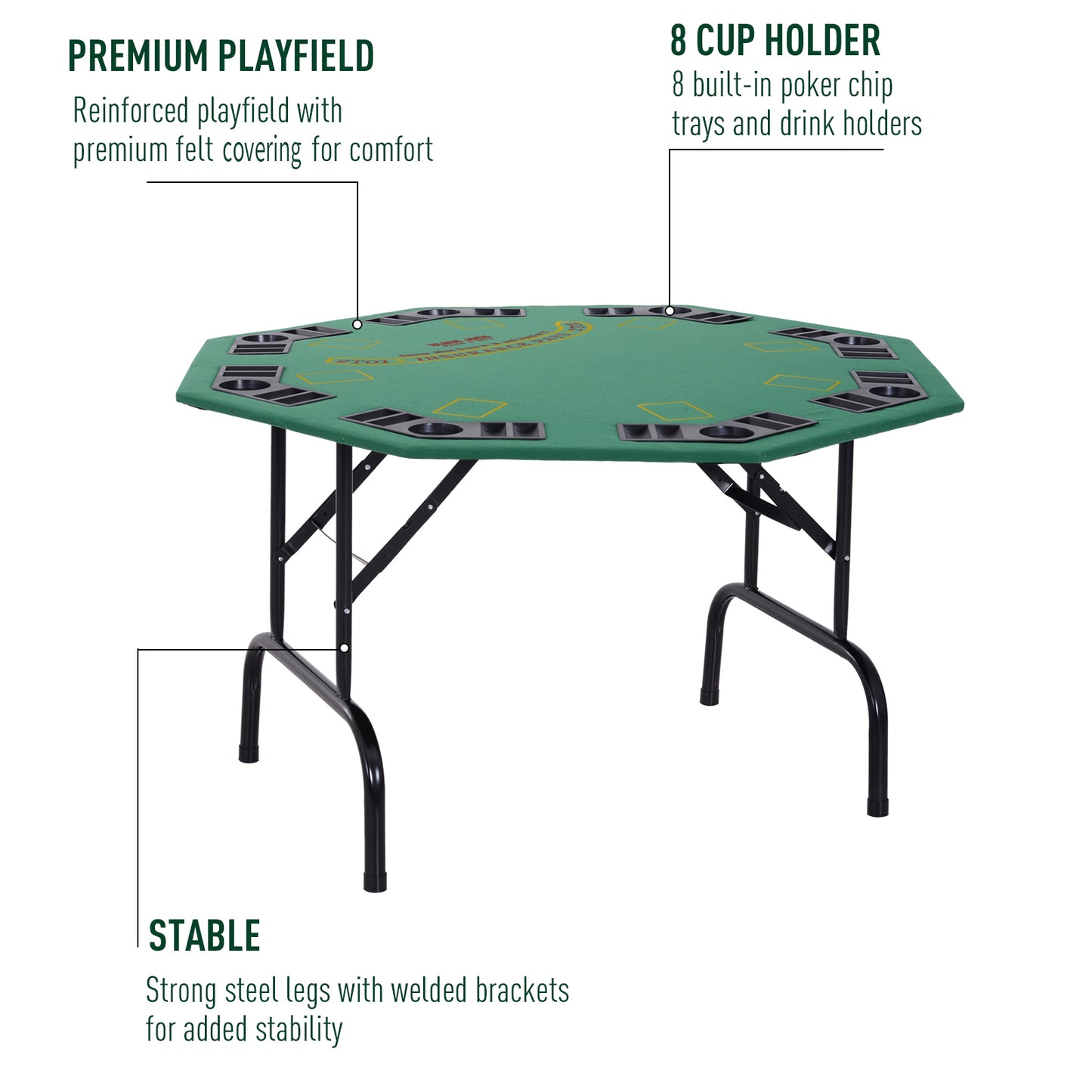 US Local Poker Table Foldable