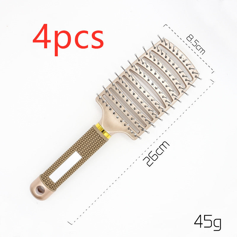 US Local Hairbrush Anti Klit Brushy Haarborstel Women Detangler Hair Brush Bristle Nylon Scalp Massage  Teaser Hair Brush Comb