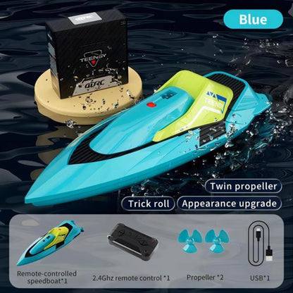 US Local 4DRC S5 Blue Remote Control Boat For Swimming Pools And Lakes