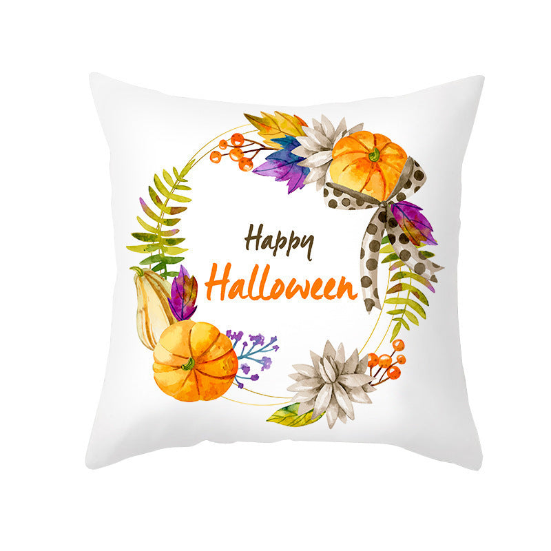 40 Style Halloween Pillowcase Pumpkin Letter Fly Velvet Pillow Cushion Cover