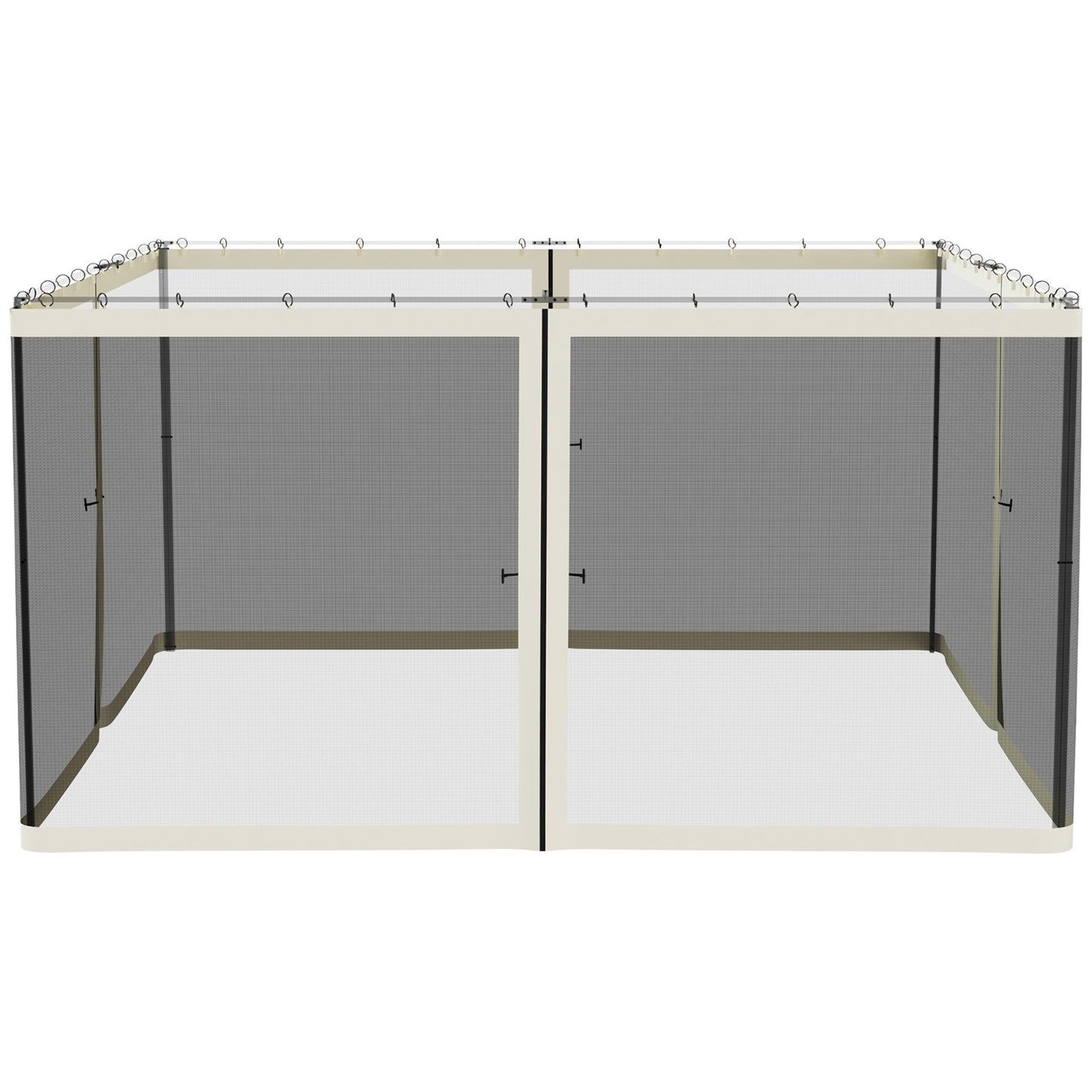 US Local Outsunny 13' X13' Replacement Mesh Sidewall Netting For Patio Gazebos And Canopy Tents With Zippers