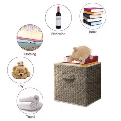 US Local 12 Inch Foldable Cube Storage Bins Set Of 6, Closet Organizers Bins And Storage Box For Toy Clothes-Brown