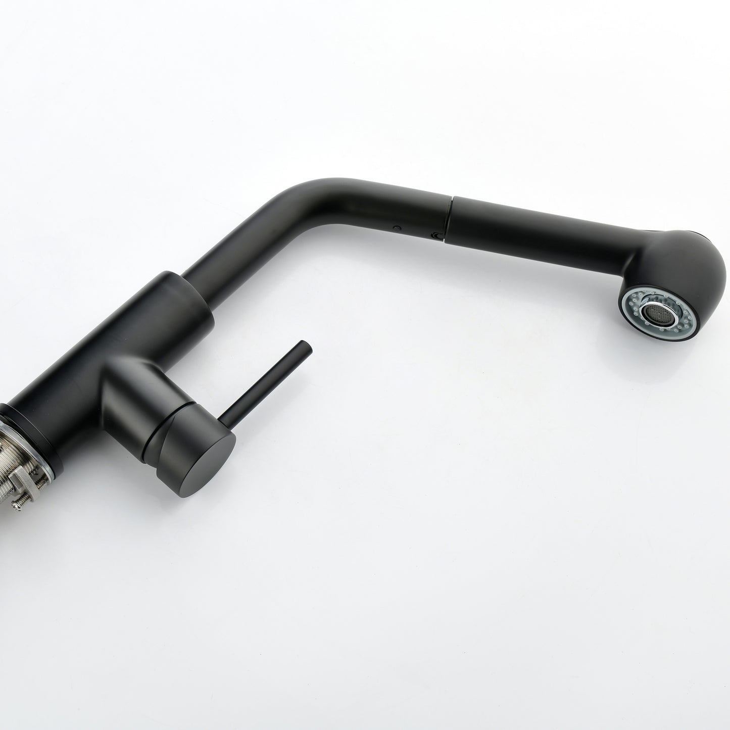 US Local Stainless Steel Matte Black Single Handle Pull Out Spray, Kitchen Faucet