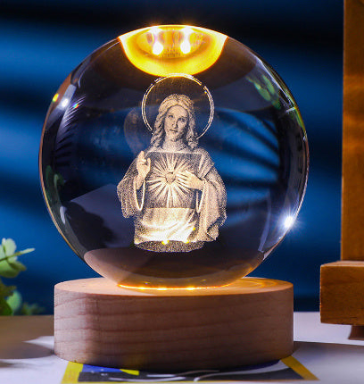 Luminous Galaxy Crystal Ball Decoration 3D Laser Inner Carving