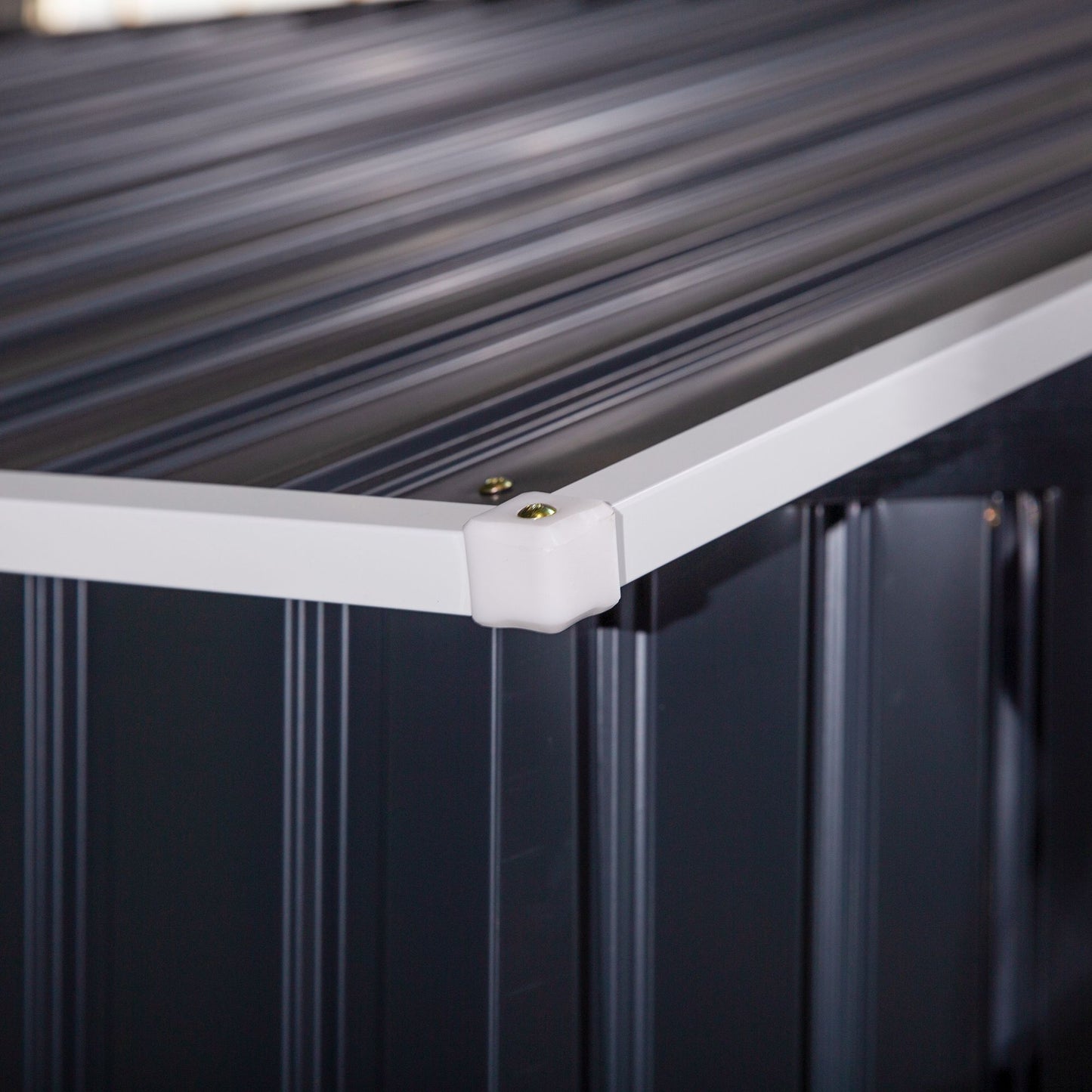 US Local 11' X 9' Metal Storage Shed, Garden Tool House With Double Sliding Doors, 4 Air Vents For Backyard, Patio & Lawn, Dark Gray