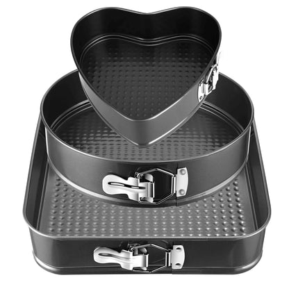 US Local 3Pcs Per Set Non-stick Springform Cake Pan Leakproof 9in 10in 11in Bakeware Pan With Removable Bottom