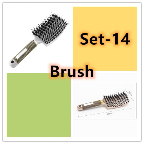 US Local Hairbrush Anti Klit Brushy Haarborstel Women Detangler Hair Brush Bristle Nylon Scalp Massage  Teaser Hair Brush Comb