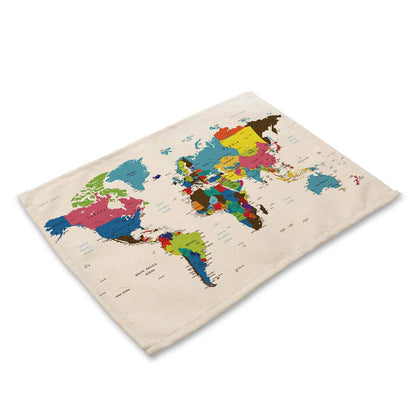 Creative world map placemat