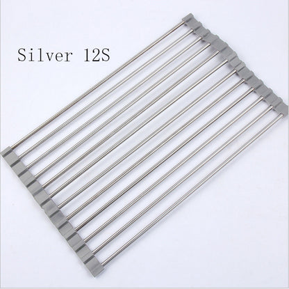 US Local Folding Kitchen Drain Sink Rack Stainless Steel